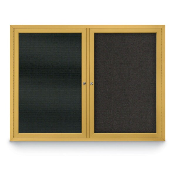 United Visual Products Corkboard, Amethyst/Bronze, 72" X 36" UV407-BRONZE-AMETHY - main